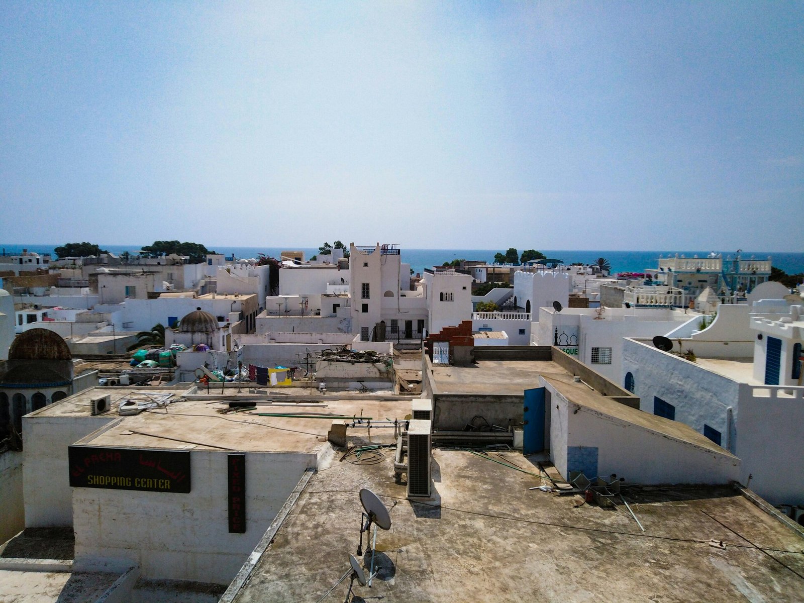 a view of a city from a rooftop